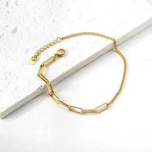Tobillera de Acero Inoxidable Chapado en Oro 18K para Mujer Moda Cadena Mixta Colgante de Corazón Zirconia Redonda Joyería de Tobillo