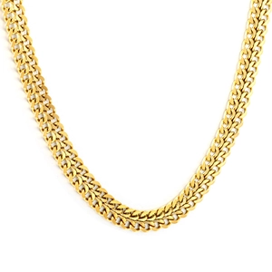 Halskette mit 18K vergoldeter Edelstahl-Gliederkette im minimalistischen Stil