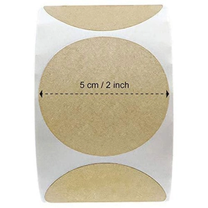Natural Kraft Paper Label Stickers Round Self Adhesive Blank Mailing Labels For Food Jars Gift Packaging Office Organization