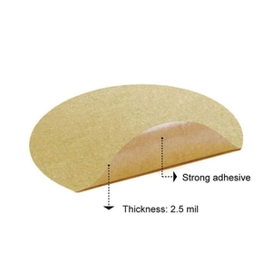 2-inch natural kraft paper adhesive labels with 2.5 mil thickness and strong adhesive
