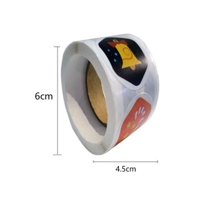 Christmas roll stickers with bells and candy canes, 6cm diameter 4.5cm width labels