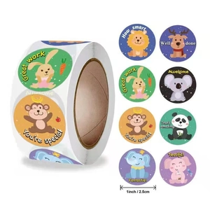 Autocollants De Récompense Animaux De Dessin Animé Pour Enfants Étiquettes D'Encouragement Éducatives Autocollants Décoratifs Multicolores Pour Enseignants Étudiants Salle De Classe Maison