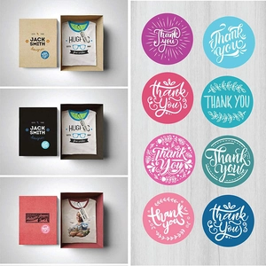 Rouleaux d'autocollants Thank You personnalisés avec motifs floraux pour emballage et déco