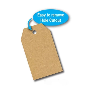 Étiquettes cadeaux en papier kraft marron naturel avec trous prédécoupés pour accroche