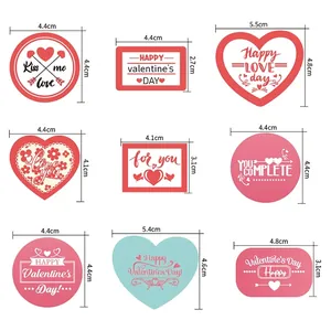 Adesivi San Valentino Cuore Tondo Forma Etichetta Autoadhesiva Per Sigillare Buste Regalo Romantico Rosso Rosa Decorazione Festa