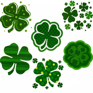 St Patricks Day Temporary Tattoo Stickers Green Clover Shamrock Labels For Irish Festival Party Carnival Favor Accessory