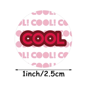 Colorful smile rewards stickers for kids with 1 inch cool art design and round shape