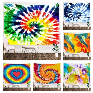 Bohemian Tie-Dye Tapestry Wall Hanging 3D Printed Polyester Decorative Art Fabric For Living Room Bedroom Dorm Backdrop