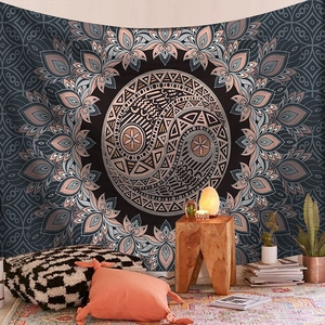 Bohemian mandala tapestry with yin yang design for living room wall decoration