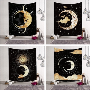 Sonne Mond Sterne Wandteppich Polyester Mystisch Bohemian Wandbehang Himmlische Sternzeichen Deko Für Wohnzimmer Schlafzimmer Zuhause