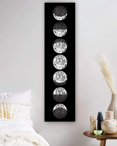 Art mural vertical phases de lune pour décoration de chambre nordique minimaliste