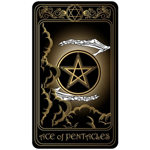Mystical Tarot Card Wall Hanging Tapestry Black Gold Gothic Mysticism Sun Moon Star Star Skull Skeleton Tapestry For Bedroom Living Room Home Decor