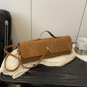 Sac à Main Vintage Motif Crocodile pour Femmes Mode Rétro en Cuir PU Sac à Bandoulière Petit Carré Baguette Avec Boucle en Métal