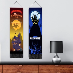 Striscioni da parete per Halloween con zucche e castelli per decorazioni per la casa