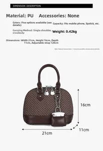 Detail view of shell shoulder bag dimensions 21x16x11cm with adjustable strap and texture