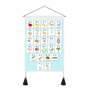 Nordische Wandtapisserie mit 26 Buchstaben Alphabet für das Kinderzimmer Deko