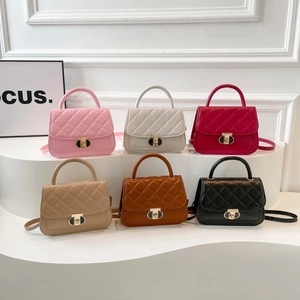 Dames Mode Gewatteerde PU Leer Kleine Vierkante Tas Met Metalen Slot Handvat Schouder Crossbody Tas Voor Dagelijks Woon-werkverkeer Cadeau