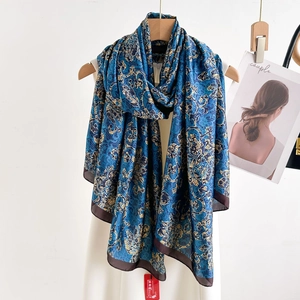 Femme Longue Écharpe Châle Imprimé Ethnique Vintage Paisley Style Bohème Satin Sensation Satin Douce Wrap Pour Dame