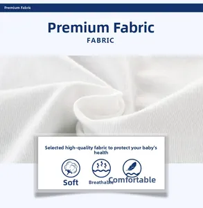 Close-up of soft and breathable white cotton knit fabric for children sleeveless vest