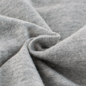 Light gray cotton knit t-shirt for boys showing premium ribbed texture and soft fabric