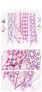 Détail de foulards en soie imprimés montrant des coutures diagonales et une texture satinée