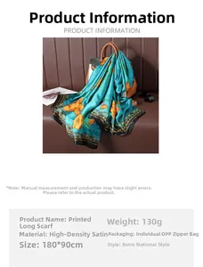 Détail d'un foulard en soie rétro avec motifs floraux sur un tissu en satin lisse