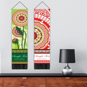 Bohemian mandala wall hanging tapestries with black tassels for bedroom home decor