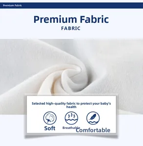 Dettaglio ravvicinato di morbido tessuto in cotone bianco traspirante con fibre premium