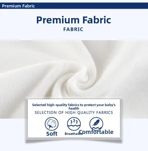 Gros plan sur le tissu en maille de coton blanc doux et respirant pour t-shirt enfant