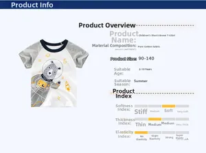 Dettaglio del tessuto in cotone e del design orso astronauta sulla t-shirt a maniche corte