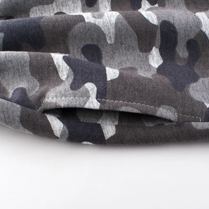 Boys camouflage pattern sports pants in premium knit fabric with pocket stitch detail