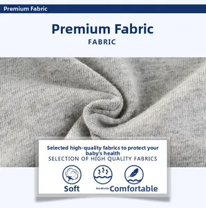 Close-up of soft breathable grey cotton fabric texture for kids long sleeve t-shirts