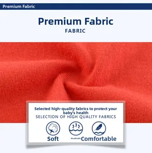 Detail shot of soft breathable red knitted cotton fabric for children's t-shirt