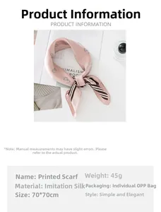 Détail d'un foulard en soie rose avec motif géométrique et spécifications techniques