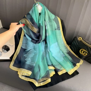 Large Peony Floral Print Scarf Lightweight Sheer Shawl Summer Sunscreen Wrap Fashion Beach Vacation Oversized For Women