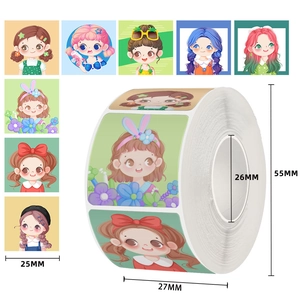 Süße Cartoon Mädchen Dekorative Aufkleber Kawaii Ästhetische Illustration Etikett Für Sammelalbum Laptop Journal DIY Handwerk Dekoration