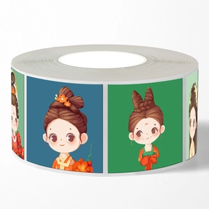 Roll of 500 cute cartoon anime girl stickers for scrapbooking and DIY phone cases