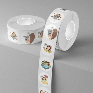 Rouleau de 500 autocollants hérissons mignons pour décoration de papeterie et objets
