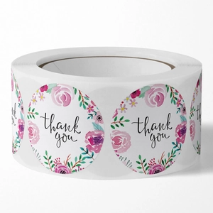 Aquarell-Blumen Thank You Sticker-Rolle für Hochzeitsgeschenke und Briefumschläge