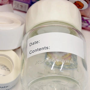Waterproof blank labels for seasoning jars and storage containers on clear glass bottle