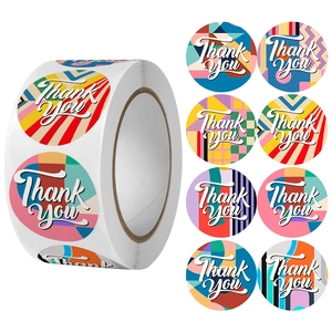 Dankeschön Aufkleber Geometrisch Rund Selbstklebende Etiketten Für Backen Versiegeln Geschenkverpackung Hochzeit Party Deko