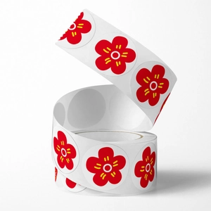 500pcs roll of cute red flower reward stickers for children and teachers encouragement