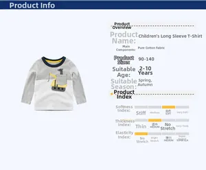 Detail of boys cotton long sleeve t-shirt featuring color block design and crane print