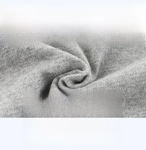 Close-up of soft grey knit fabric showing fine texture for boys long sleeve t-shirt