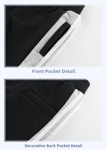 Détails du pantalon de jogging en polaire pour garçon avec poches avant et arrière