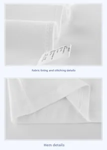 Detailed macro view of cotton T-shirt inner stitching, hem finish and care label