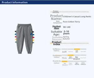 Dettaglio dei pantaloni in cotone grigio per bambini con pinne di dinosauro 3D colorate