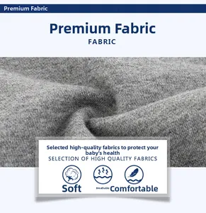Vista macro del morbido tessuto a maglia grigio per pantaloni sportivi da bambino