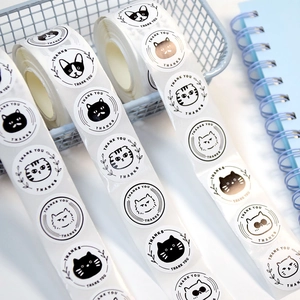 Adesivi Di Ringraziamento Rotondi Motivi Gatti E Cani Etichette Di Carta Adesiva Per Confezioni Regalo Sigillatura Buste