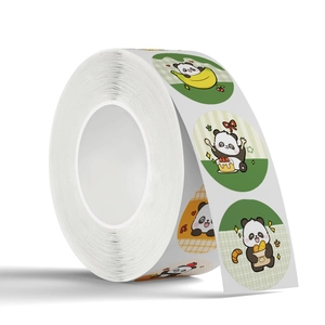 Rotolo di adesivi carini con panda per incoraggiamento bambini e premi degli insegnanti